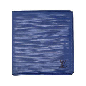 🔴 Louis Vuitton 6CC Bifold Wallet Toledo Blue Epi Leather